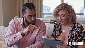 Milf sara jay rides big dick in interracial doggystyle