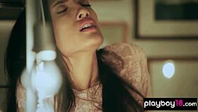 wanna see this brunette babe fingering her pussy in lingerie?