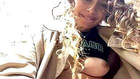 Alana, with her small tits, indulges in solo masturbation at home.