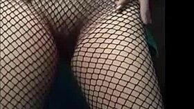 Mesh stockings and spanking feel so homemade and naughty, she says softly
