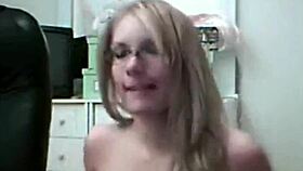 Teen strips on webcam