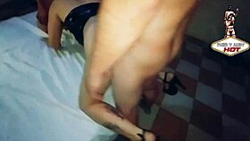 Another delicious gangbang video of Andy Hot's whore with four cocks for her alone