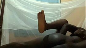 pussy drilled deep in anal, she moans with pleasure