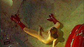 Aya Holmes In Red Car Boots Masturbating To Orgasm