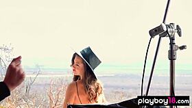 Watch this skinny slut rip her clothes off backstage!