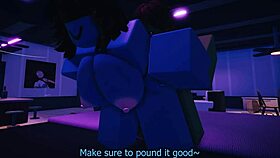 Slutty elf seduces goblin in Roblox RP with Ranoya1.