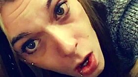 pretty tranny teases cock with blowjob