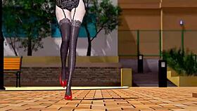 Hololive Uruha Rushia in Miniskirt MMD
