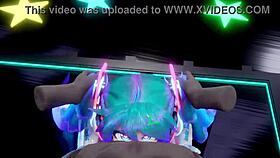 miku performs deepthroat on big black cock in concert setting