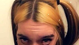 pretty tranny teases cock with blowjob