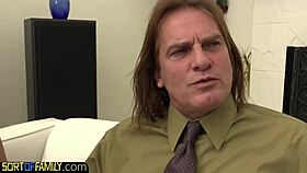 A tiny teen stepdaughter gets plowed doggystyle in a voyeur scene.