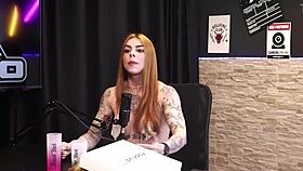 ruiva braba says goodbye in sheer red