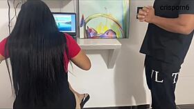 Hot job interview turns wild with blowjob and doggystyle fun