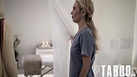 Aaliyah Love and Chloe Cherry in taboo massage, bent over doggystyle, cowgirl riding big tits