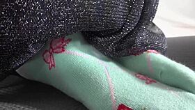 restrained woman tickles sole