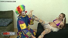 Is Norah Nova deepthroating that big clown cock?