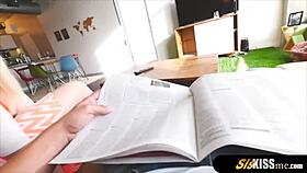 My stepsister acts innocent but bends over for doggystyle blowjob