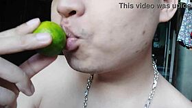 Chinese Asian Woman Licks Her Pussy During Intense Masturbation