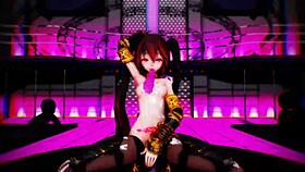 Princess Knight Zatsune performs squatting dance in MMD.