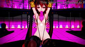 Princess Knight Zatsune performs squatting dance in MMD.