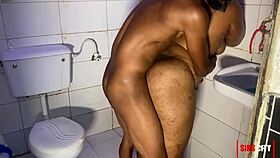 Best Bathroom Sex Video with Fat Ass and Monster Cock