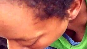 slut sucking my dick outside in public