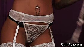 this nasty idol is sucking and getting jizz all over her face