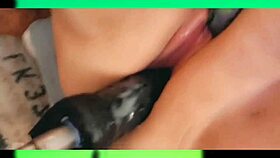 I'm pounding my pierced emo pussy with a machine, cumming hard in pov.