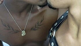 Two big-dicked friends fuck the big-assed guy's hole in a quick anal creampie threesome