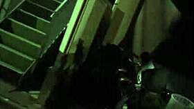 girl in uniform gets upskirt attention on the train. caution for home invasion views.