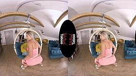 virtual taboo blonde explores solo pleasure