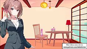 Watch this complete Spanish hentai video of JOI anal with the cock and cake dilemma!