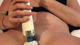 The Cum Slut Achieves Orgasm With Hitachi In Homemade BDSM
