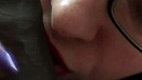 close up lipstick blowjob