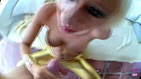 Experienced blonde milf teases and fucks until cum