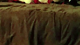 Wife orgasms with 10 inch vibrator in homemade voyeur scene.