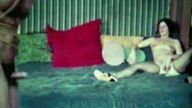 Vintage bisexual women engage in a lesbian threesome with hairy bodies and antique vibes.