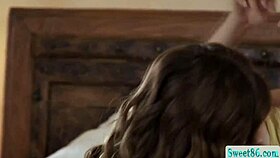 Blonde lesbian teen 18+s enjoy facesitting