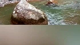 So hot in the river, I fucked a stranger there!