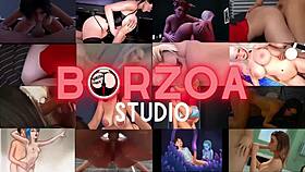 Feeling nervous yet excited, she gives her first blowjob to the big dick professor.