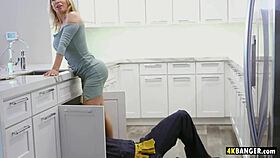 The clog is not in the sink but in nikki benzs pussy so better work on that