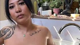 Can You Handle This Monster Cock Blowjob In The Bath Tub With That Sexy Asian Teen?