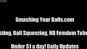 feel the humiliation in this intense ballbusting session.