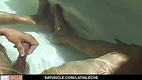 Bareback orgy caught on camera as hot Latin boy gets tricked into it with hotel room