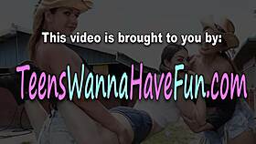 real teens in lingerie and stockings at a party.