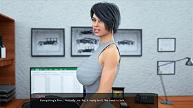 in milfy city part 38, i cum on my stepsister caroline's sexy huge butt during a photoshoot