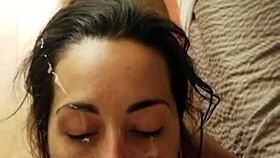 Slut Girlfriend Takes Huge Facial Cumshot