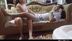 She Offers A Foot Massage But Ends Up Rubbing My Body With Her Luscious Tits And Vagina.