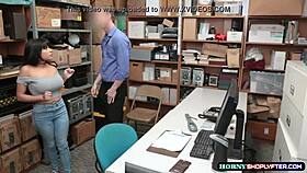 Yo, Shoplifter Aryana Rides an Officer’s Huge Cock in the Back Office. What a Wild Bust!