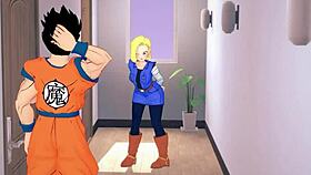 i'm excited watching bulma and goku fuck while gohan and android 18 watch